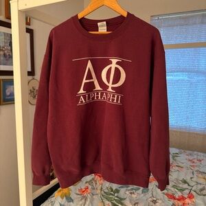 Maroon Alpha Phi Crewneck